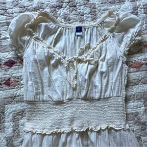 maxi beige ruffle dress